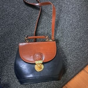 Vintage Pristine Brand Horse Emblem Leather Crossbody Purse